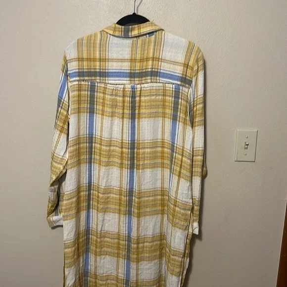 Anthropologie Pilcro Side-Slit Maxi Tunic Button-down Size Small NWT - Picture 8 of 10